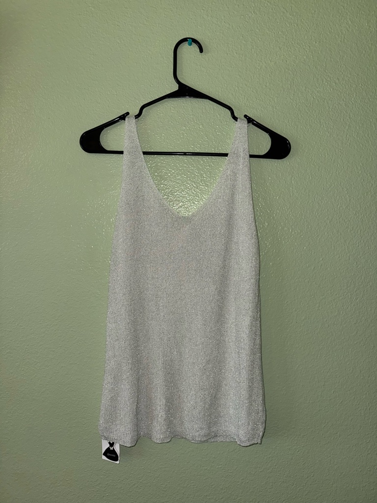 Sparkle Silver V-Neck Camisole